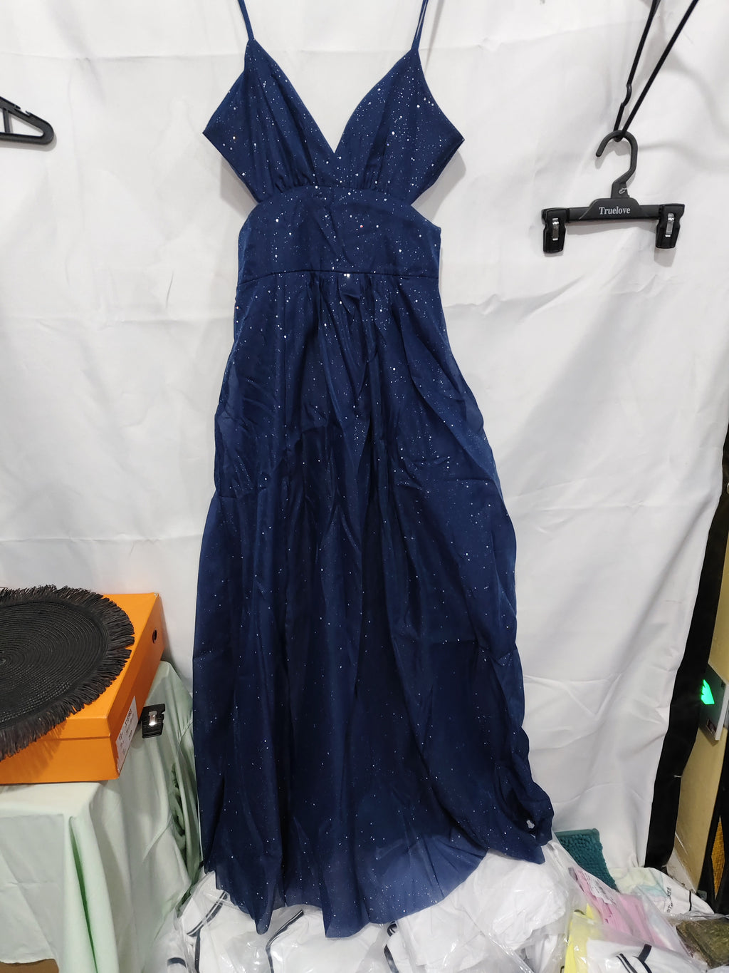 Elegant Womens V-neck Sleeveless Strapless Dress With A Flared Hem High Waist Split Women Long Dresses Party Dress