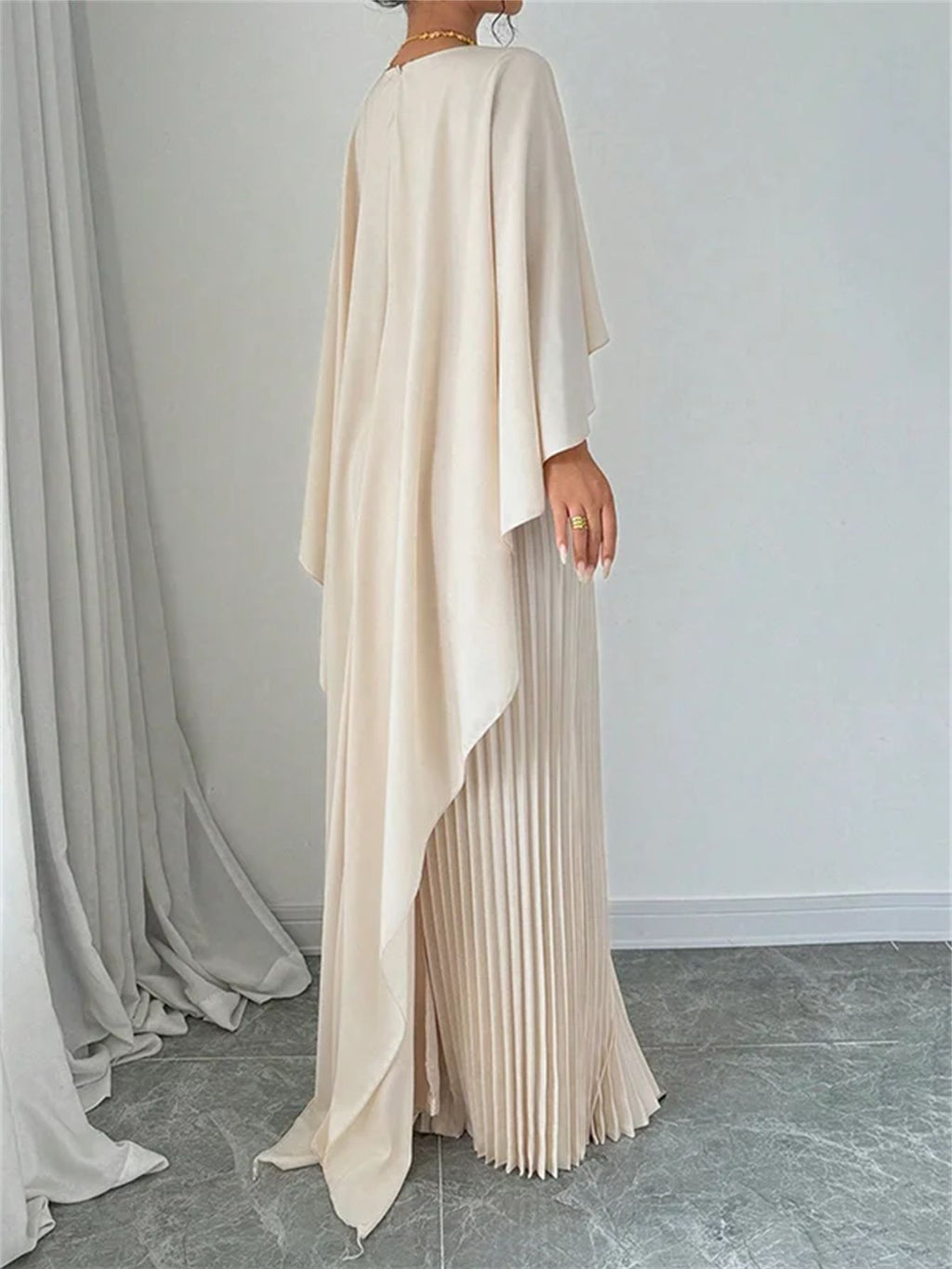 Women's Loose Batwing Sleeve Dress Fashion Casual Mid-Length Summer Dresses
