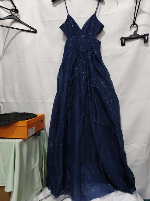 Elegant Womens V-neck Sleeveless Strapless Dress With A Flared Hem High Waist Split Women Long Dresses Party Dress