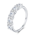 Minimalist Moissanite Ring in Platinum-Plated S925 Silver
